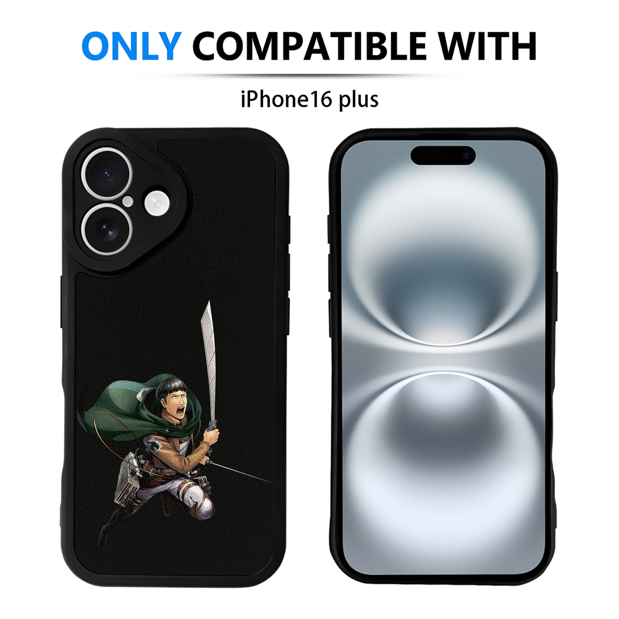 （画像用） 進撃の巨人 Attack on Titan 【iPhone 16シリーズ対応】シリコンスマホケース（レザー調） 材質：シリコン